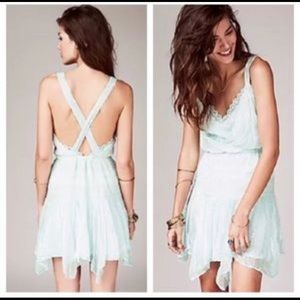Free People Blue Beaded Ode To Tea Dress